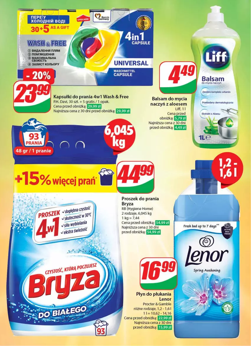 Gazetka promocyjna Dino - Gazetka 2 - ważna 09.01 do 16.01.2024 - strona 53 - produkty: Balsam do mycia naczyń, Bryza, Do mycia naczyń, Fa, Gra, Kapsułki do prania, Lenor, Płyn do płukania, Proszek do prania