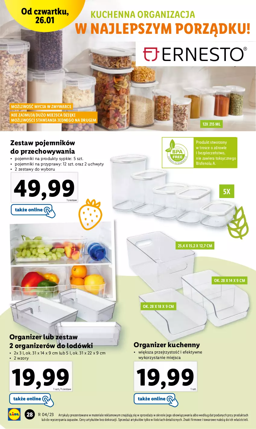 Gazetka promocyjna Lidl - GAZETKA - ważna 23.01 do 29.01.2023 - strona 30 - produkty: Organizer, Piec, Pojemnik, Por, Przyprawy, Uchwyty, Zdrowie