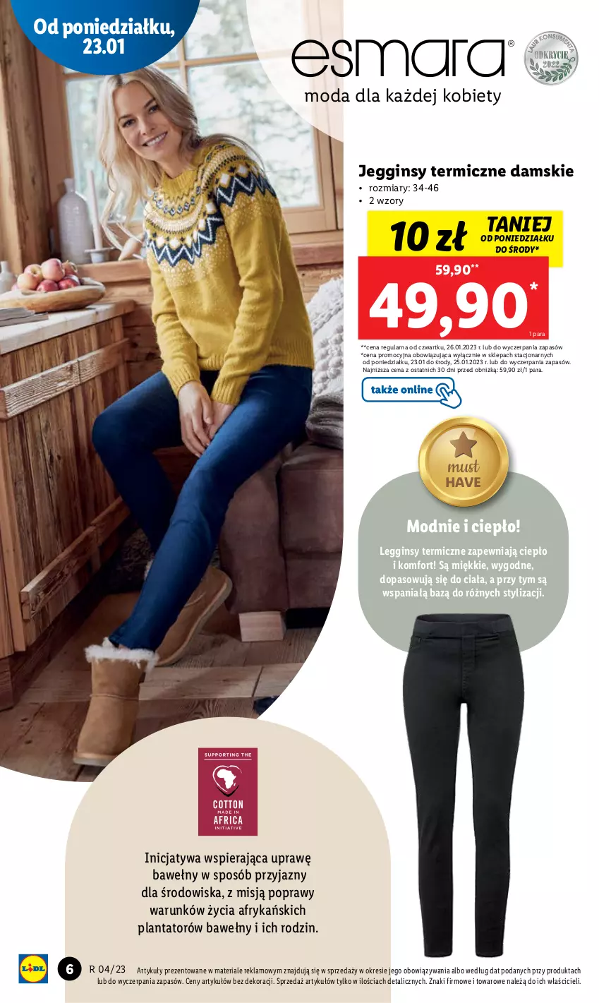 Gazetka promocyjna Lidl - GAZETKA - ważna 23.01 do 29.01.2023 - strona 8 - produkty: Gin, Legginsy, Moda, Mus