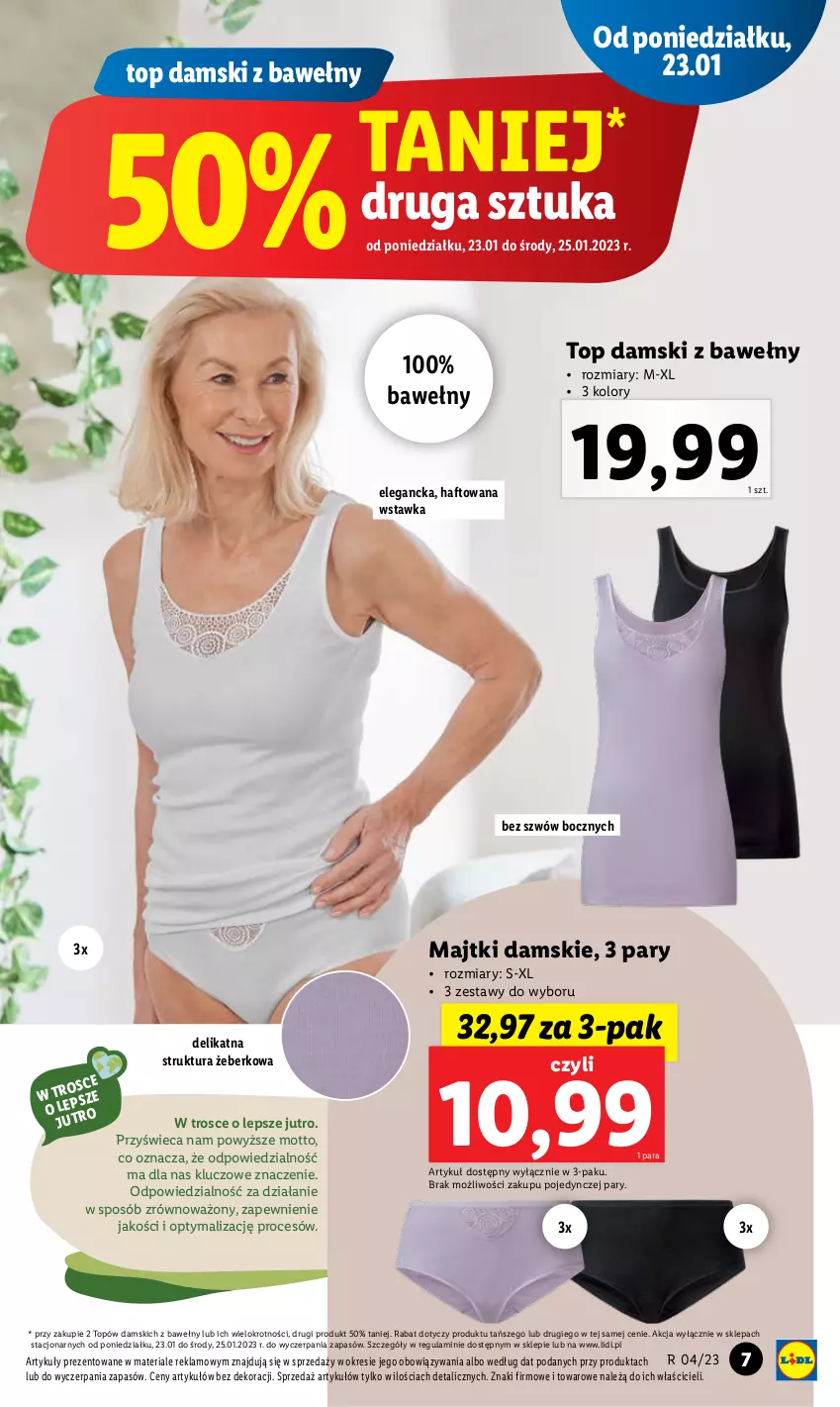 Gazetka promocyjna Lidl - GAZETKA - ważna 23.01 do 29.01.2023 - strona 9 - produkty: Majtki, Top