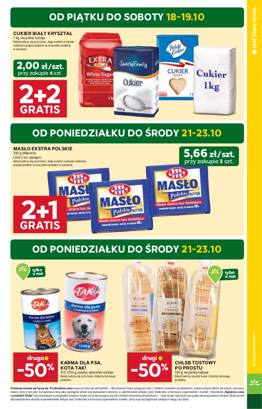 Gazetka promocyjna Stokrotka - Market - ważna 17.10 do 23.10.2024 - strona 5 - produkty: Chleb, Chleb tostowy, Cukier, Gra, HP, Masło