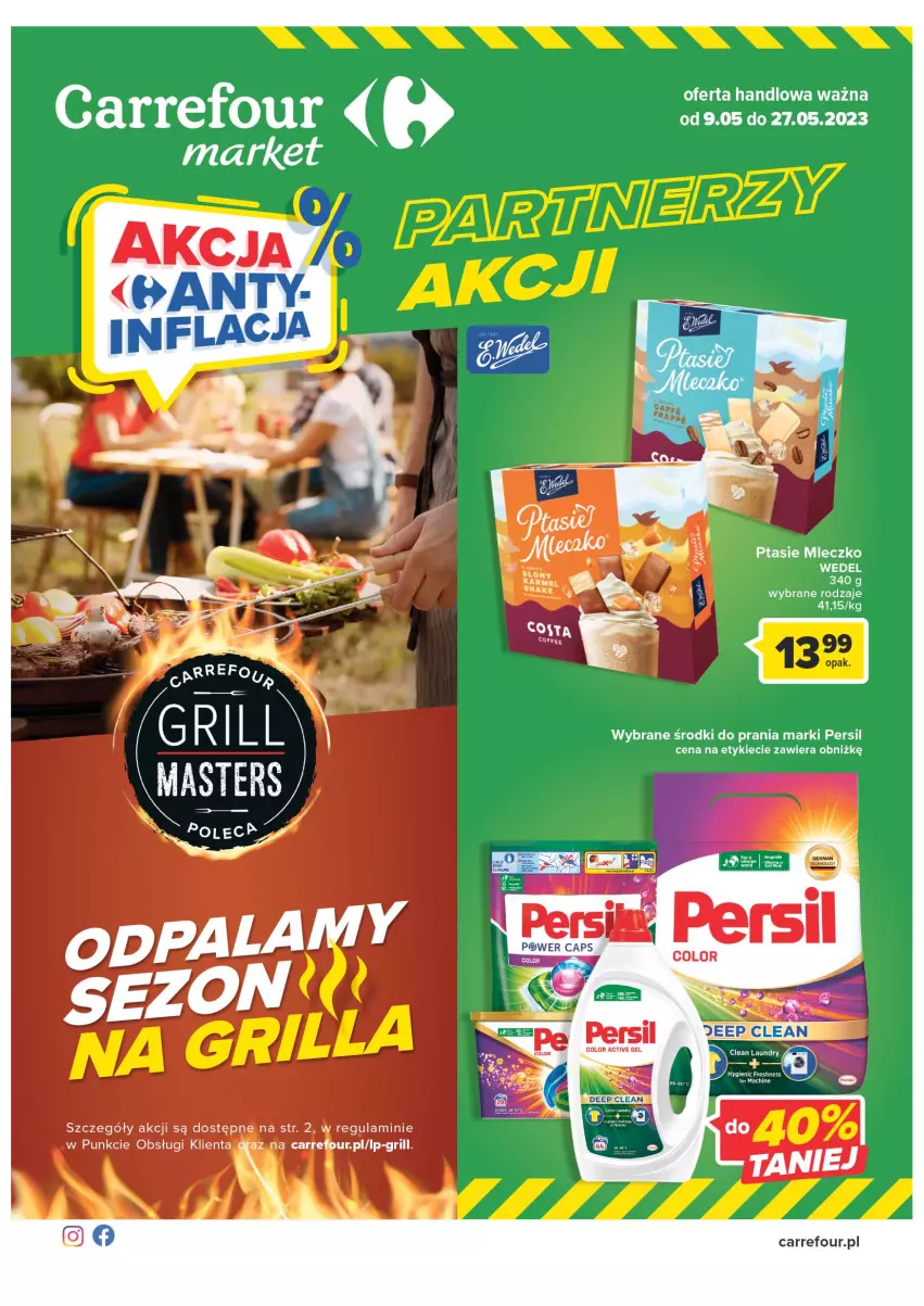 Gazetka promocyjna Carrefour - Gazetka Marki znane i lubiane - ważna 09.05 do 27.05.2023 - strona 1 - produkty: Grill, Mleczko, Ptasie mleczko