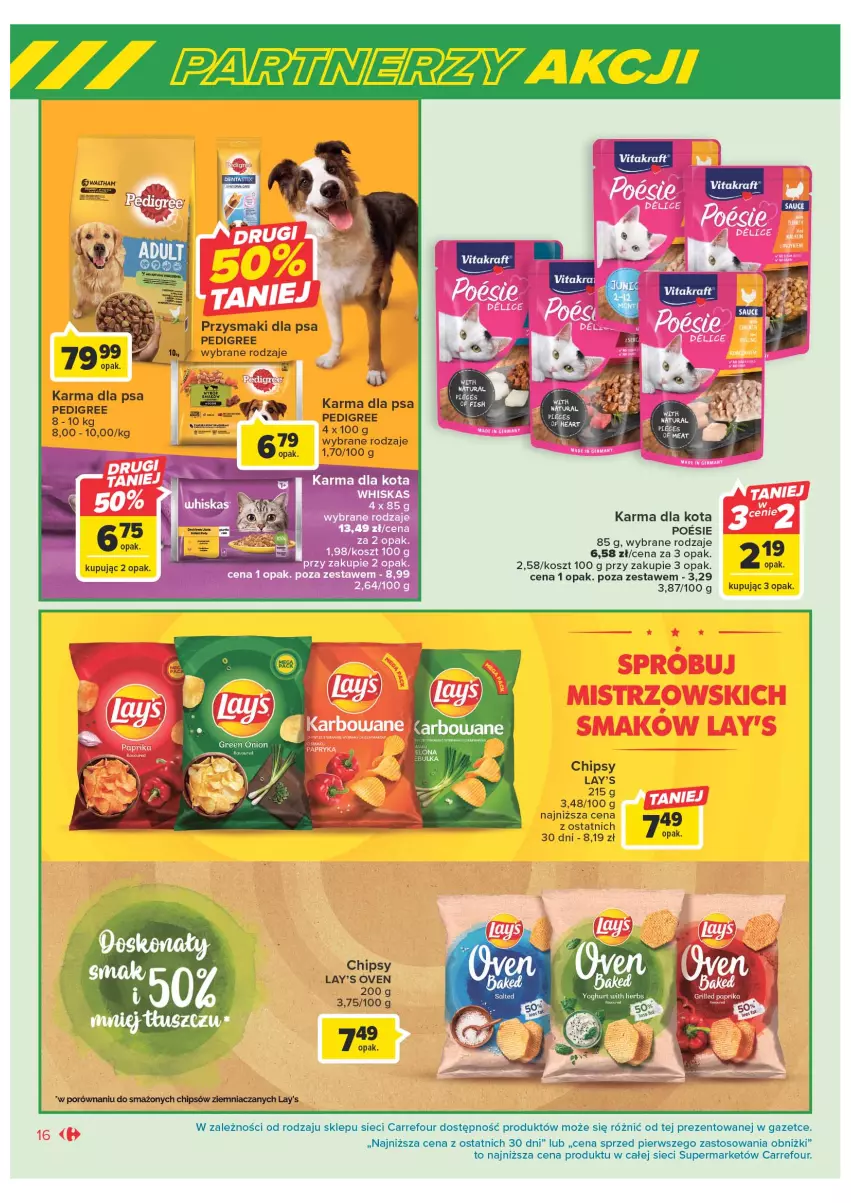 Gazetka promocyjna Carrefour - Gazetka Marki znane i lubiane - ważna 09.05 do 27.05.2023 - strona 16 - produkty: Chipsy, Kosz, Pedigree, Por, Przysmaki