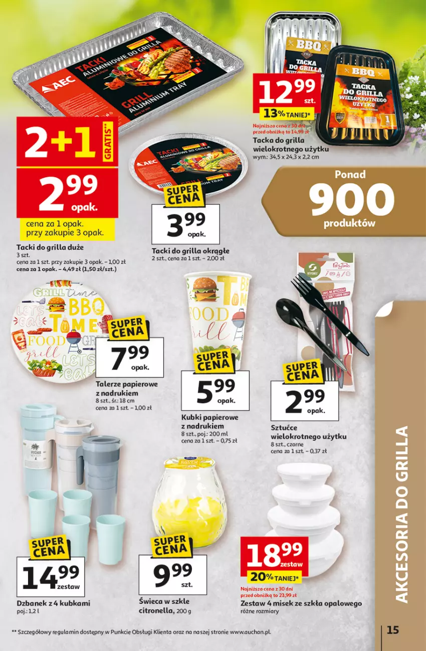 Gazetka promocyjna Auchan - Gazetka 30 Lat Hipermarket Auchan - ważna 29.04 do 06.05.2026 - strona 15 - produkty: Dzbanek, Grill, Papier, Talerz