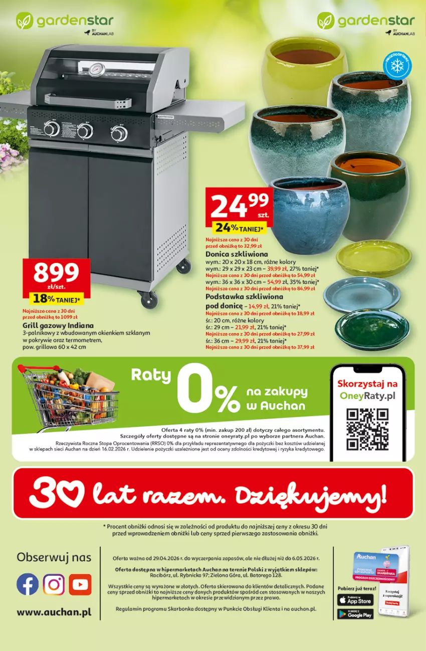 Gazetka promocyjna Auchan - Gazetka 30 Lat Hipermarket Auchan - ważna 29.04 do 06.05.2026 - strona 53 - produkty: Gra, Grill, Kosz, LANA, LG, Tera, Termometr, Top