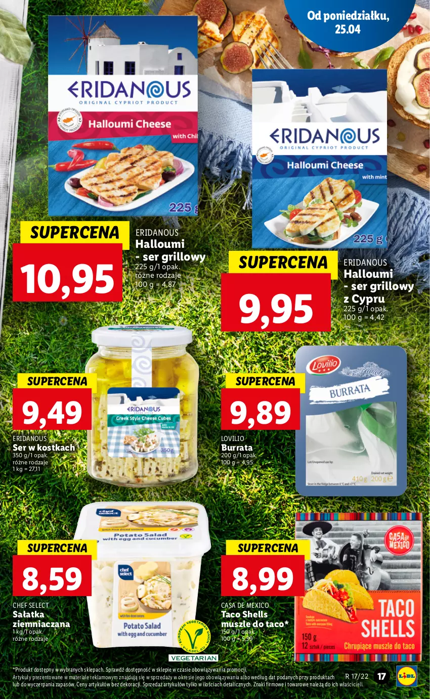 Gazetka promocyjna Lidl - GAZETKA - ważna 25.04 do 27.04.2022 - strona 17 - produkty: Burrata, Grill, Lovi, Mus, Sałat, Sałatka, Ser