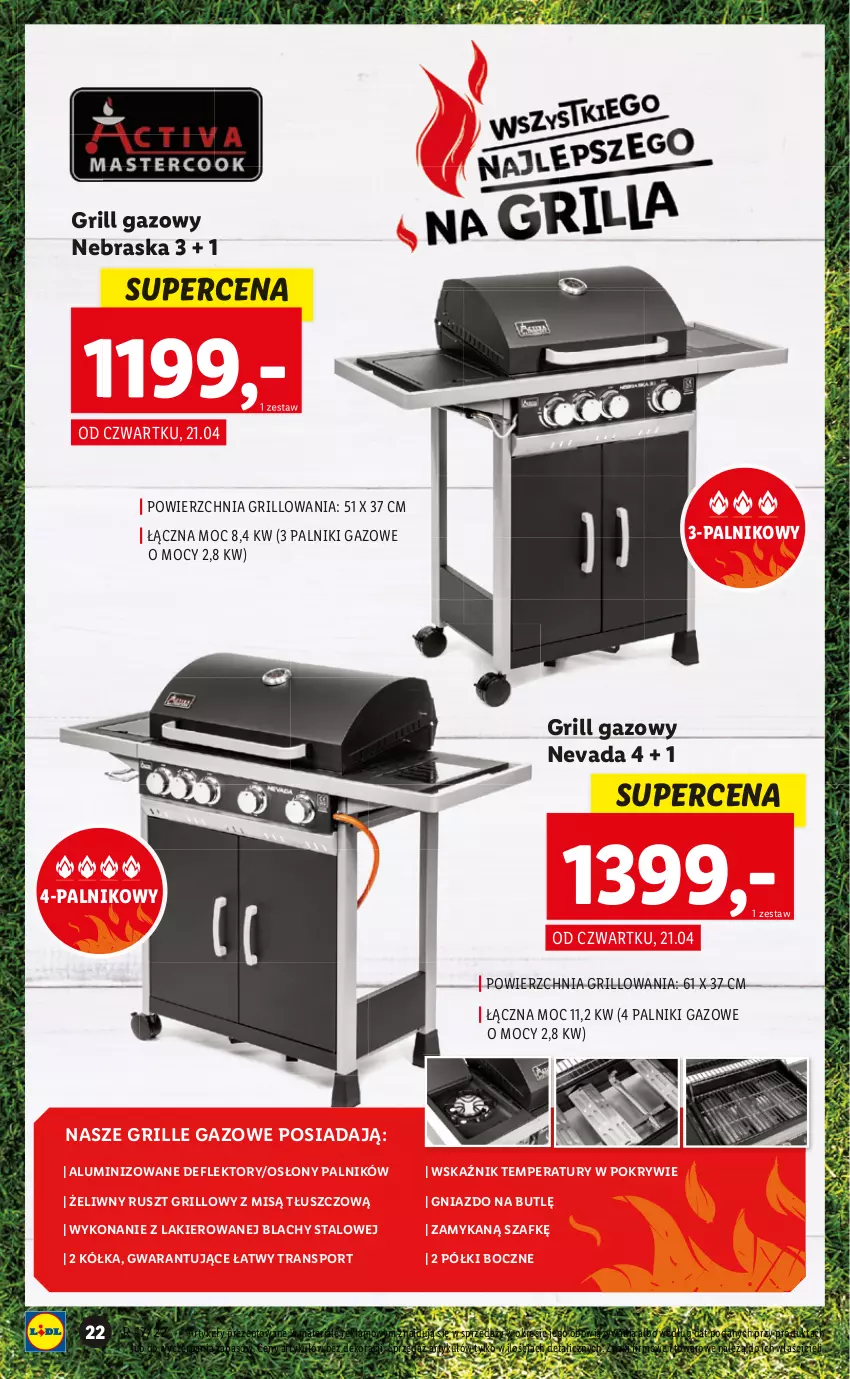 Gazetka promocyjna Lidl - GAZETKA - ważna 25.04 do 27.04.2022 - strona 22 - produkty: Grill, Grill gazowy, Lakier, Por, Sport, Tran