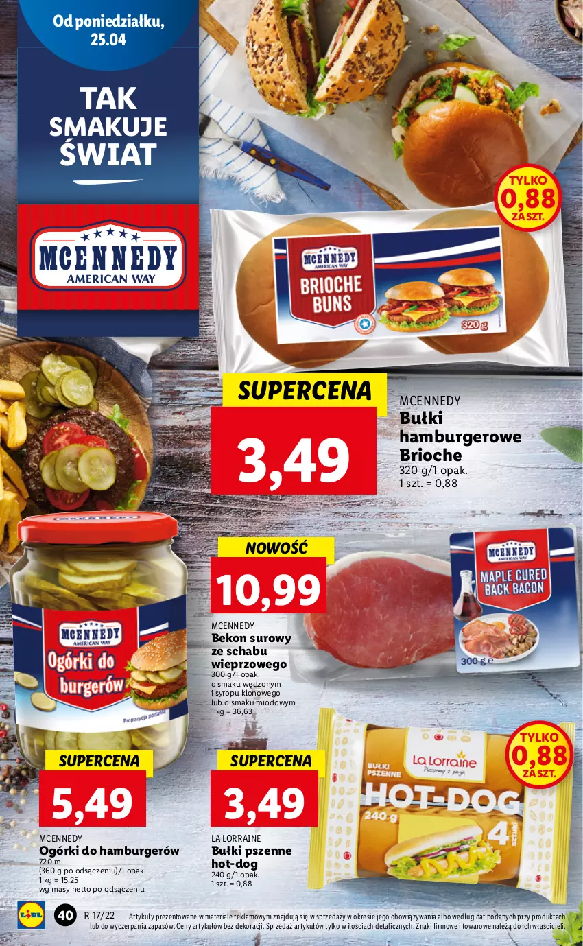 Gazetka promocyjna Lidl - GAZETKA - ważna 25.04 do 27.04.2022 - strona 40 - produkty: Beko, Burger, Hamburger, Syrop