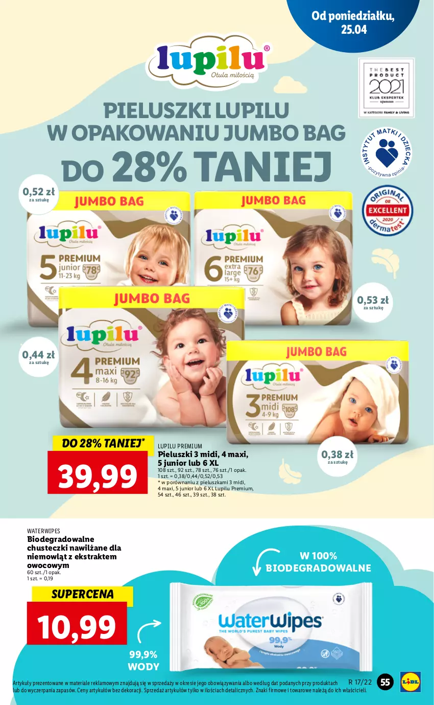 Gazetka promocyjna Lidl - GAZETKA - ważna 25.04 do 27.04.2022 - strona 55 - produkty: Chusteczki, Gra, O Bag, Por