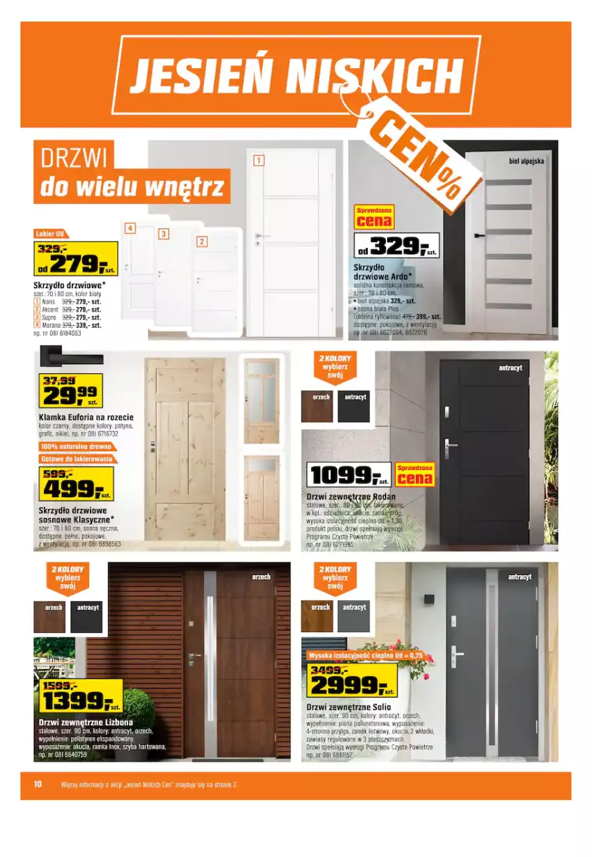 Gazetka promocyjna Obi - Gazetka OBI - ważna 19.10 do 08.11.2022 - strona 10 - produkty: Drzwi, Drzwi zewnętrzne, Gra, Klamka, LG, Płaszcz, Ramka, Skrzydło drzwiowe, Sok, Sos, Wkładki