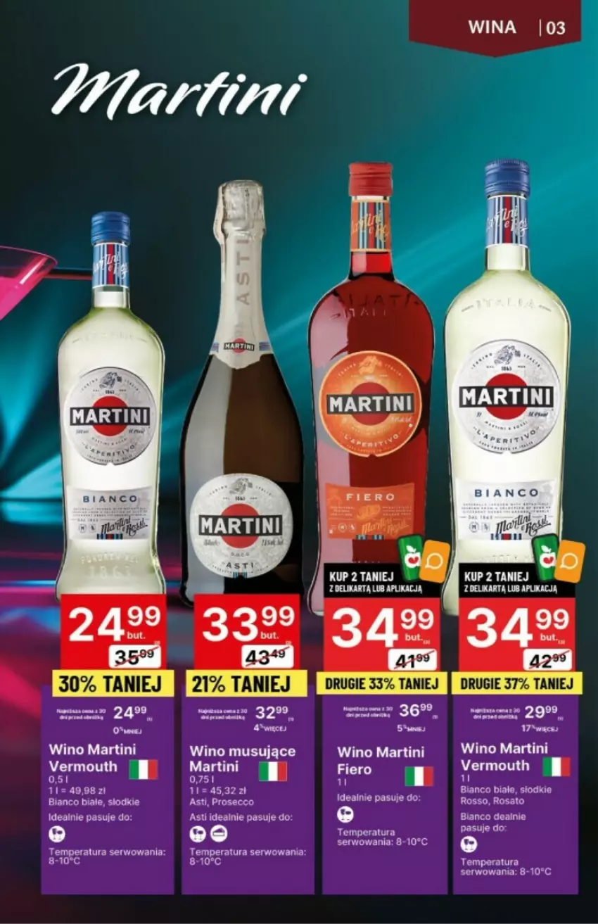 Gazetka promocyjna Delikatesy Centrum - ważna 23.11 do 06.12.2023 - strona 22 - produkty: Martini, Mus, Ser, Vermouth, Wino, Wino musujące