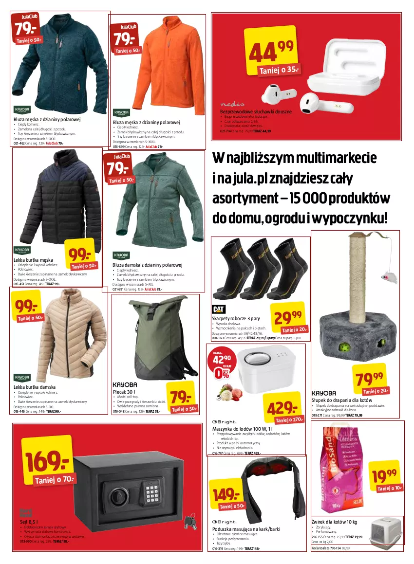 Gazetka promocyjna Jula - Gazetka - ważna 03.03 do 16.03.2023 - strona 5 - produkty: Bieżnia, Bluza, Drzwi, Gra, Gry, Haczyk, JBL, Kabina prysznicowa, Karp, Koc, Komputer, Kosz, Kotek, Kurtka, Lakier, Lampa, Listwa, Maszynka, Okno, Perfum, Piec, Plafon, Plafon LED, Plecak, Poduszka, Pojemnik, Pokrowiec, Por, Rama, Rower, Sejf, Ser, Słuchawki, Słupek, Sok, Szynka, Telefon, Tera, Top, Tran, Zestaw hantli