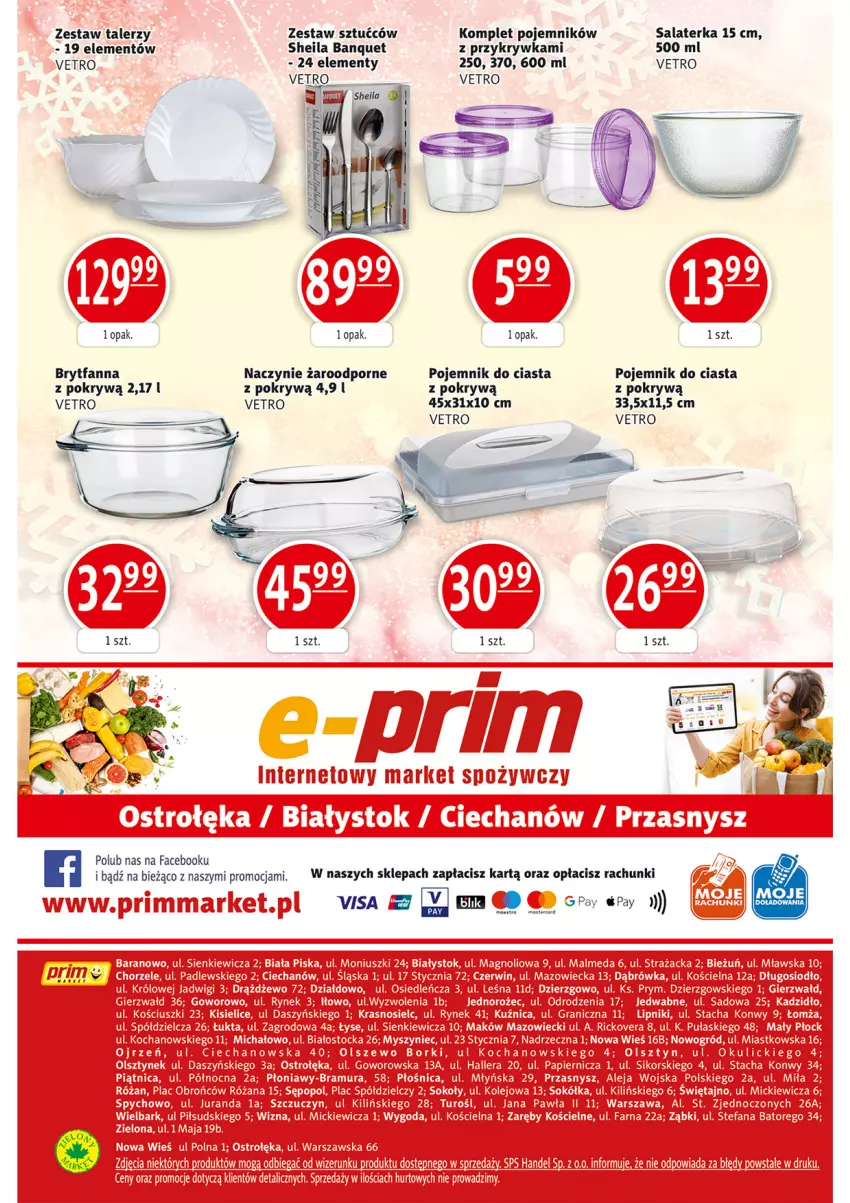 Gazetka promocyjna Prim Market - ważna 27.12 do 04.01.2023 - strona 16 - produkty: Fa, Naczynie żaroodporne, Pojemnik, Por, Salaterka, Talerz, Zestaw sztućców, Zestaw talerzy