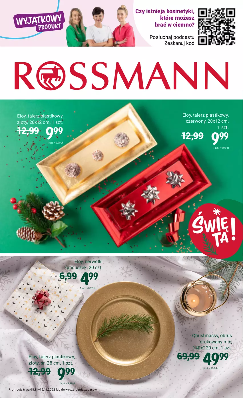 Gazetka promocyjna Rossmann - 3 listopada - ważna 03.11 do 15.11.2022 - strona 25 - produkty: Obrus, Rum, Ser, Serwetki, Talerz