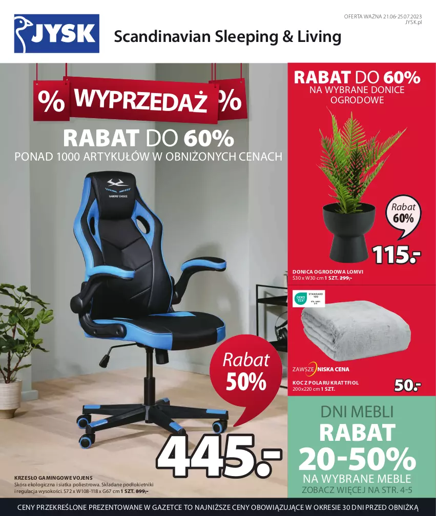 Gazetka promocyjna Jysk - Oferta tygodnia - ważna 21.06 do 25.07.2023 - strona 2 - produkty: Koc, Krzesło, Meble, Siatka, Sok