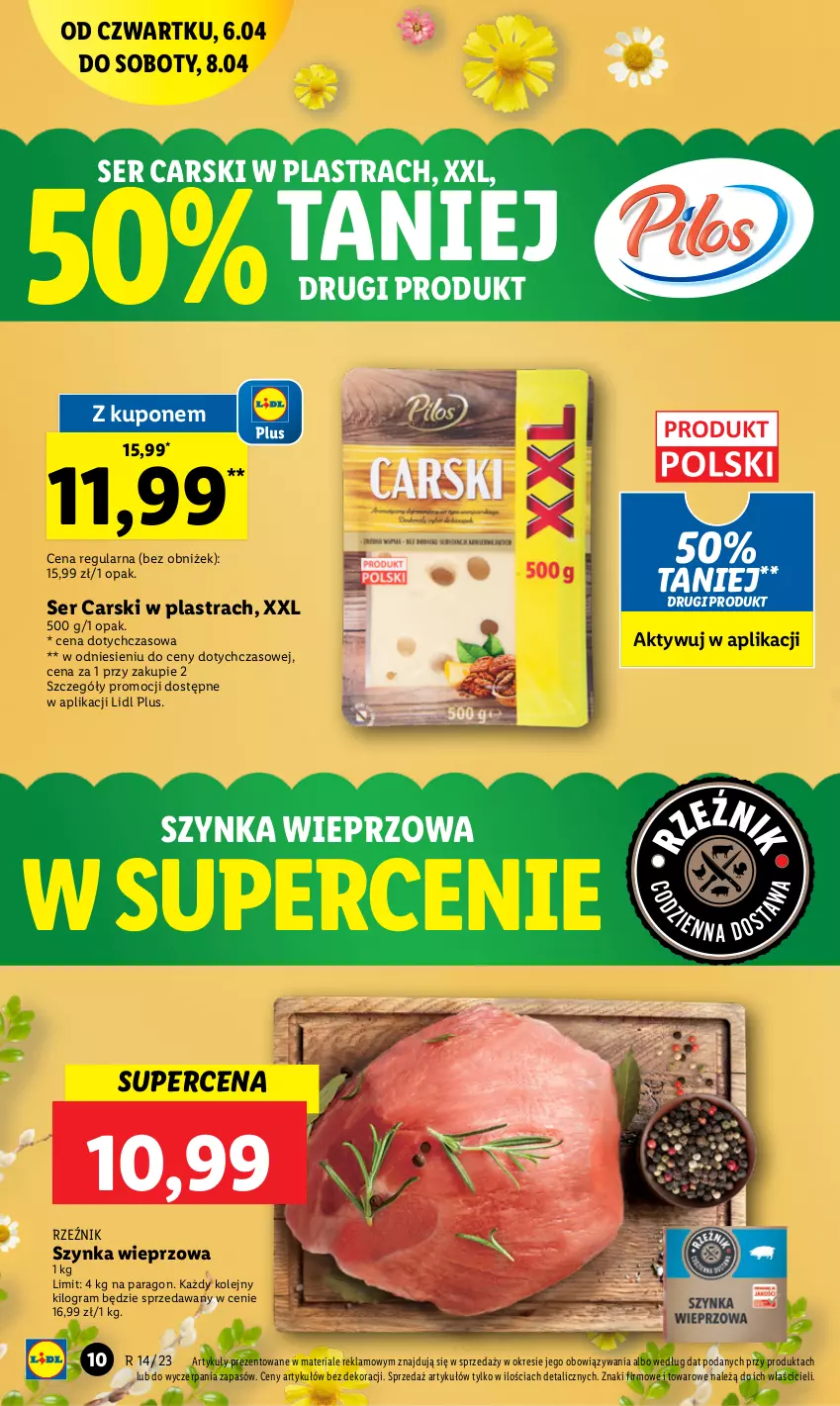 Gazetka promocyjna Lidl - GAZETKA - ważna 06.04 do 08.04.2023 - strona 10 - produkty: Cars, Gra, Olej, Ser, Szynka, Szynka wieprzowa