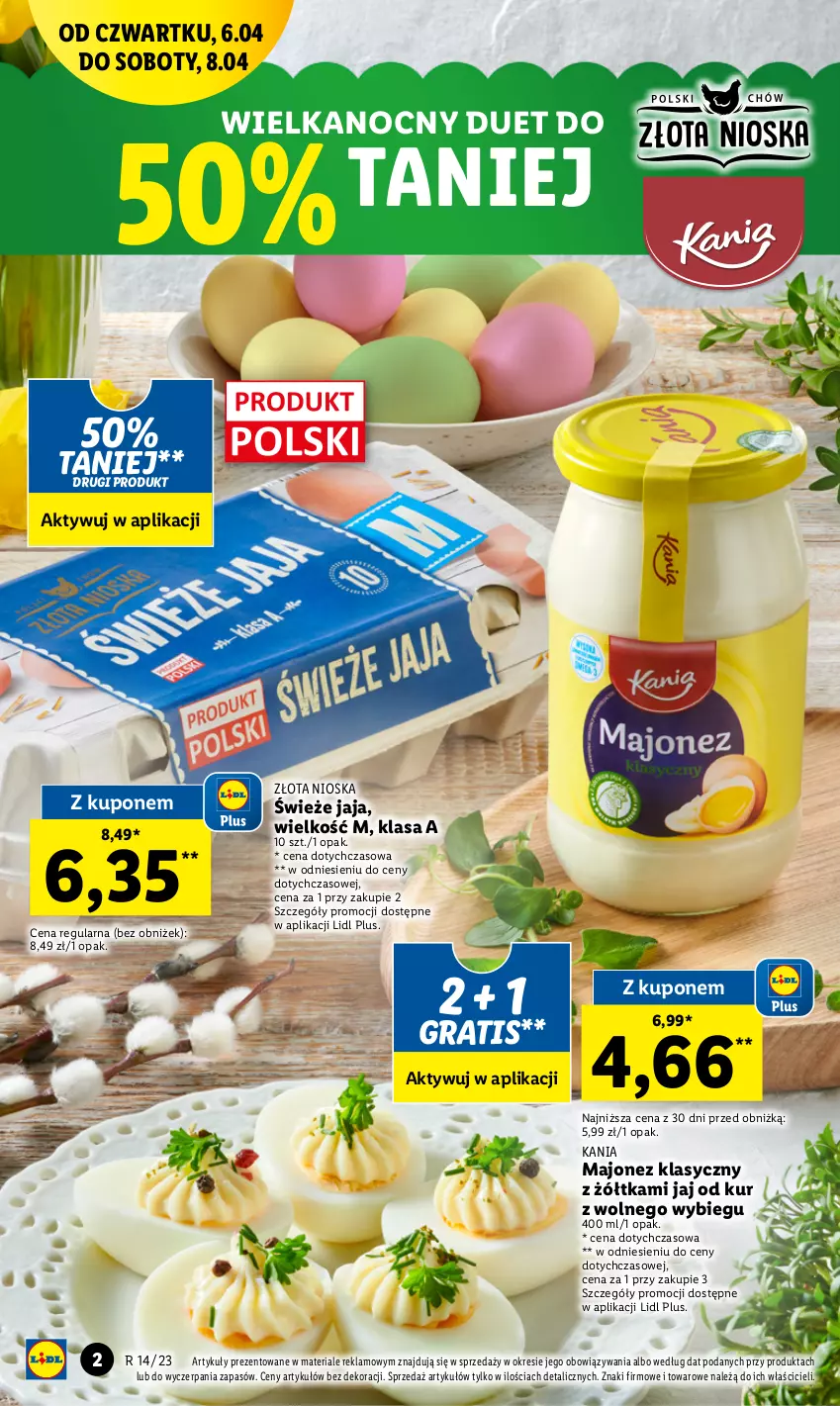 Gazetka promocyjna Lidl - GAZETKA - ważna 06.04 do 08.04.2023 - strona 2 - produkty: Gra, Jaja, Majonez