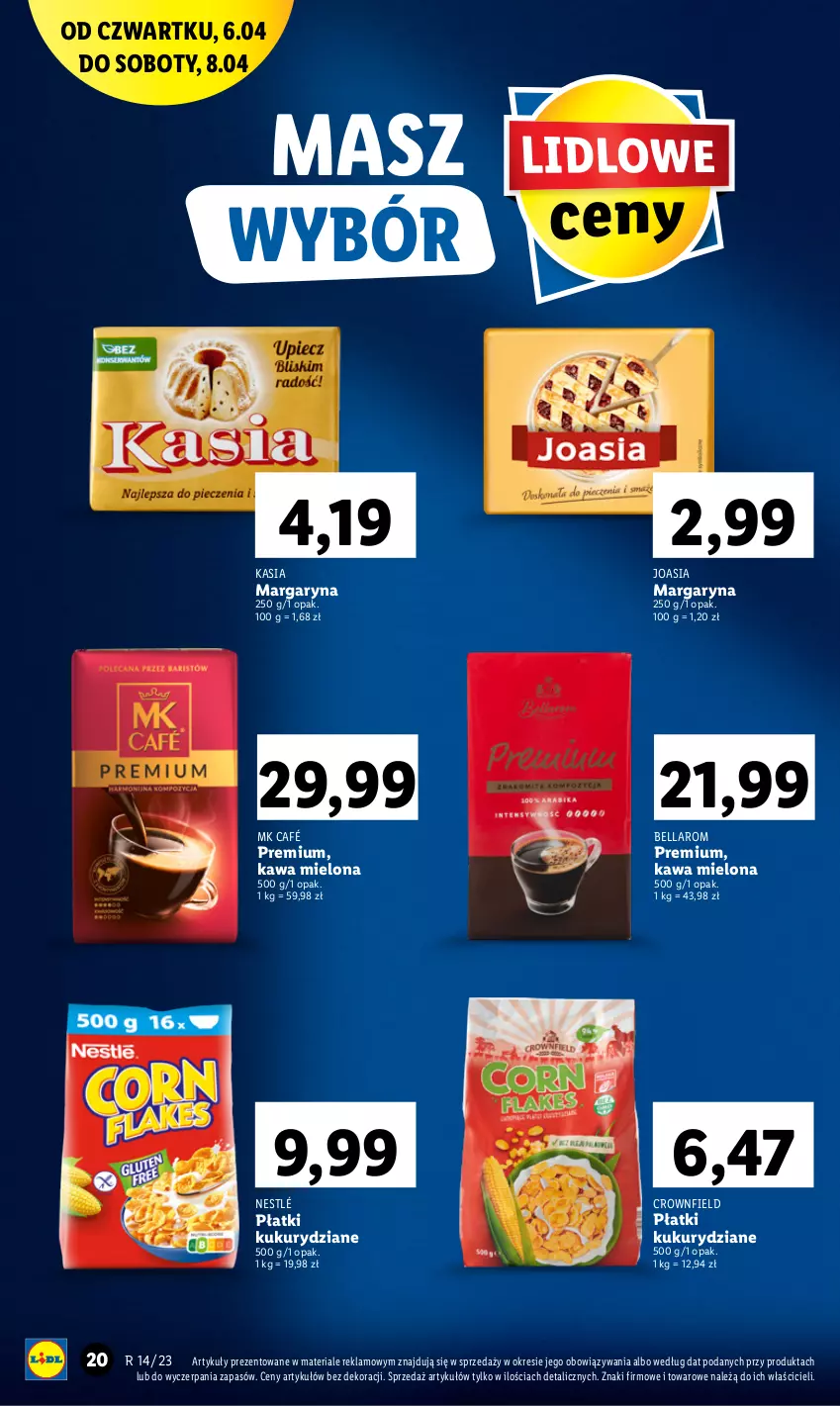 Gazetka promocyjna Lidl - GAZETKA - ważna 06.04 do 08.04.2023 - strona 20 - produkty: Bell, Bella, Kasia, Kawa, Kawa mielona, Margaryna, Nestlé