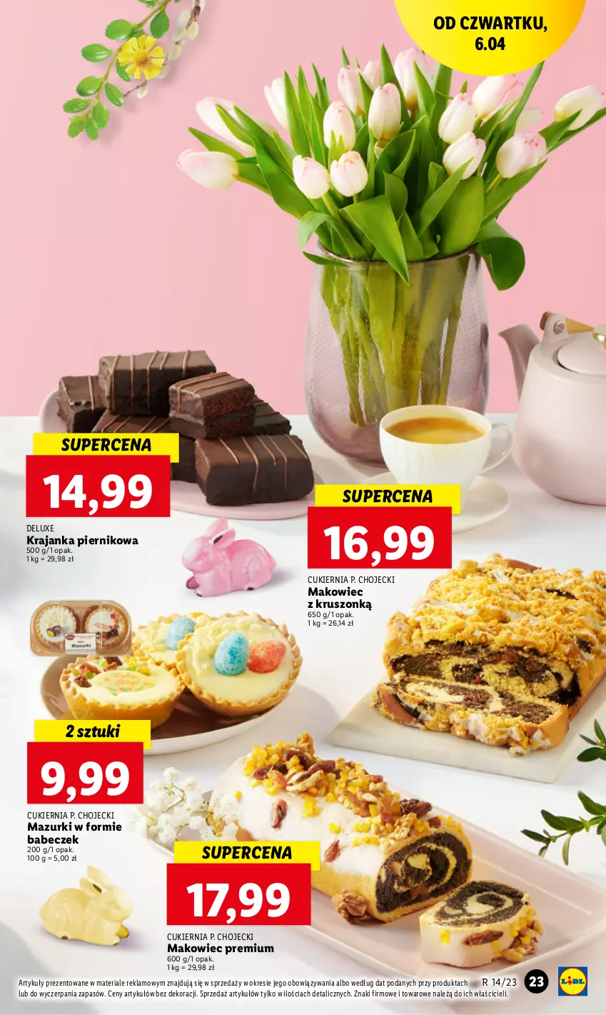 Gazetka promocyjna Lidl - GAZETKA - ważna 06.04 do 08.04.2023 - strona 23 - produkty: Cukier, Makowiec, Piernik