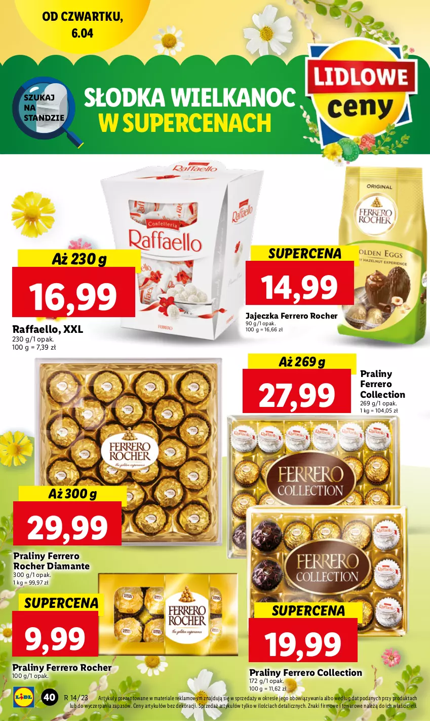 Gazetka promocyjna Lidl - GAZETKA - ważna 06.04 do 08.04.2023 - strona 42 - produkty: Diamant, Fa, Ferrero, Ferrero Rocher, Praliny, Raffaello