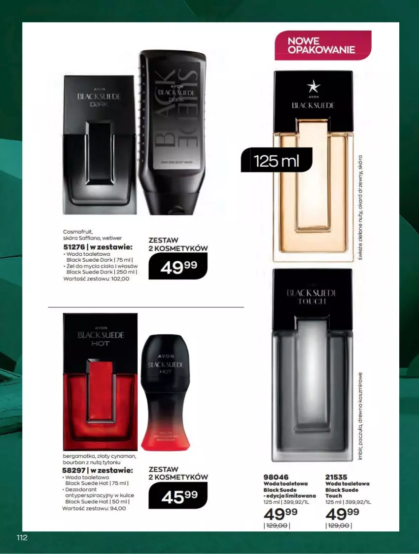 Gazetka promocyjna Avon - Katalog Avon 12/2021 kampania grudzień - ważna 01.12 do 31.12.2021 - strona 112 - produkty: Bourbon, Dezodorant, Imbir, Lack, Nuty, Woda, Woda toaletowa