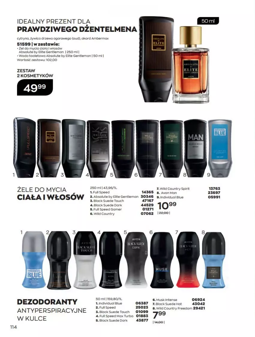 Gazetka promocyjna Avon - Katalog Avon 12/2021 kampania grudzień - ważna 01.12 do 31.12.2021 - strona 114 - produkty: Absolut, Lack, Mus, Woda, Woda toaletowa