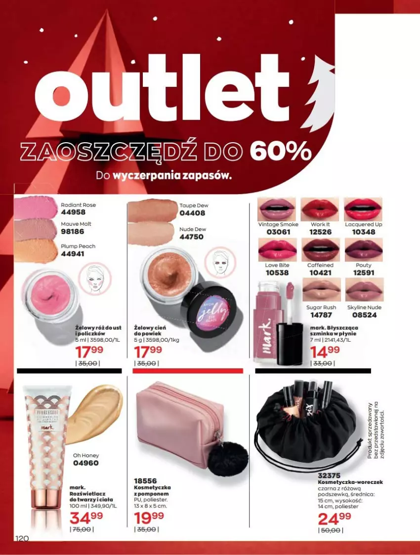 Gazetka promocyjna Avon - Katalog Avon 12/2021 kampania grudzień - ważna 01.12 do 31.12.2021 - strona 120 - produkty: Cień, Fa, Inka, Kosmetyczka, Rozświetlacz, Sok, Szminka