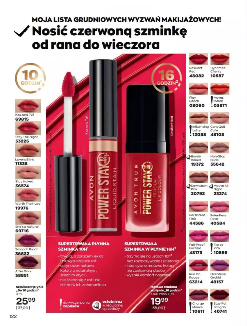 Gazetka promocyjna Avon - Katalog Avon 12/2021 kampania grudzień - ważna 01.12 do 31.12.2021 - strona 122 - produkty: Fa, Inka, Makijaż, Rum, Szminka, Top