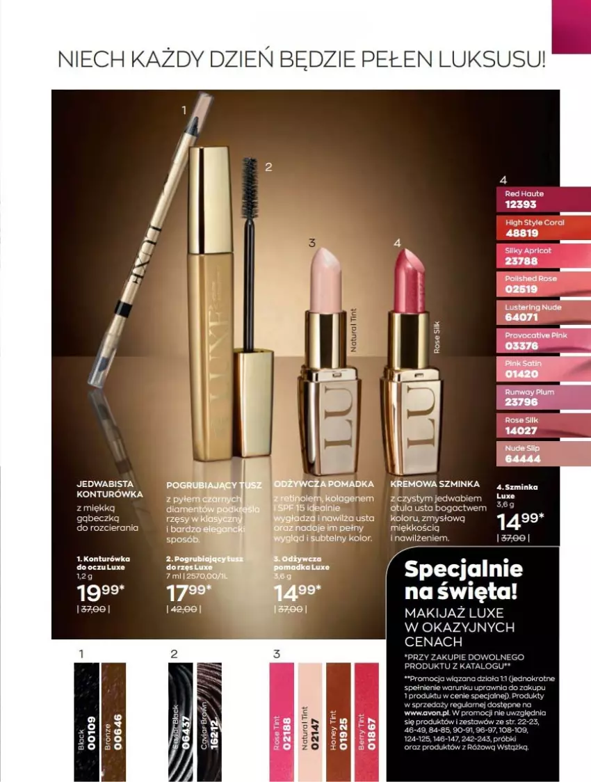 Gazetka promocyjna Avon - Katalog Avon 12/2021 kampania grudzień - ważna 01.12 do 31.12.2021 - strona 147 - produkty: EPEE, Inka, Kolagen, LG, Makijaż, Szminka