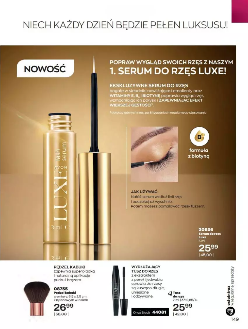 Gazetka promocyjna Avon - Katalog Avon 12/2021 kampania grudzień - ważna 01.12 do 31.12.2021 - strona 149 - produkty: Lack, Rum, Ser, Serum, Tusz