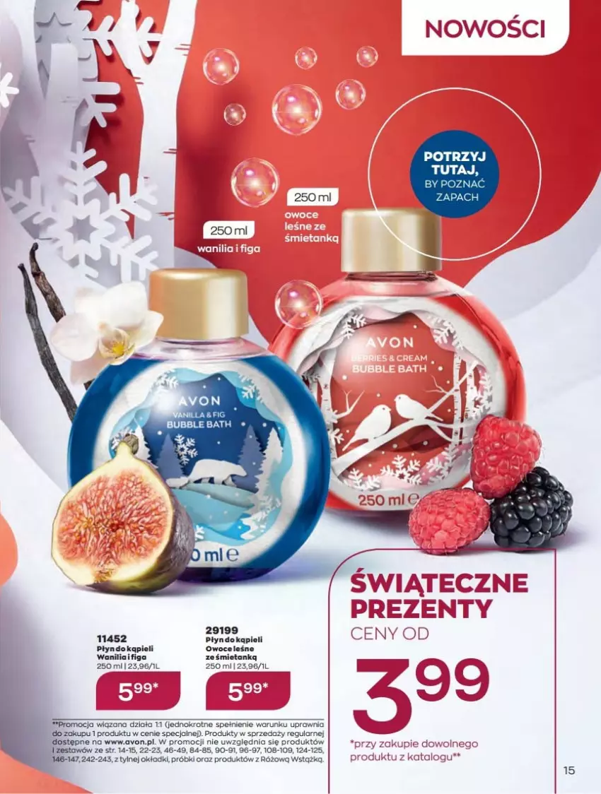 Gazetka promocyjna Avon - Katalog Avon 12/2021 kampania grudzień - ważna 01.12 do 31.12.2021 - strona 15 - produkty: Płyn do kąpieli