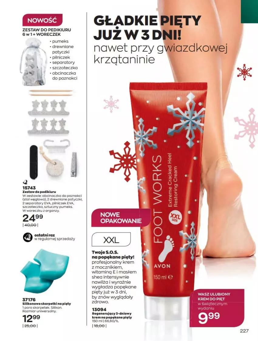 Gazetka promocyjna Avon - Katalog Avon 12/2021 kampania grudzień - ważna 01.12 do 31.12.2021 - strona 227 - produkty: Karp, Pumeks, Skarpetki, Szczoteczka, Woreczek