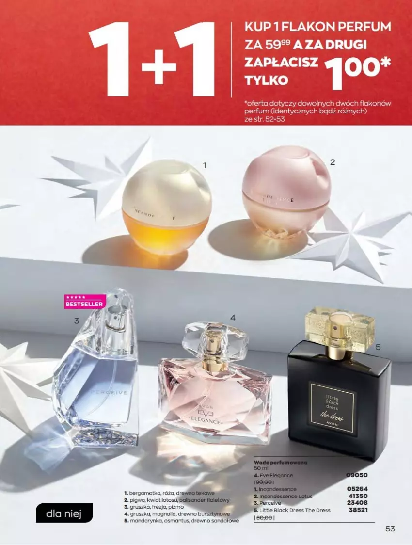 Gazetka promocyjna Avon - Katalog Avon 12/2021 kampania grudzień - ważna 01.12 do 31.12.2021 - strona 53 - produkty: Bursztyn, Dres, Fa, Lack, LG, Róża, Sandał