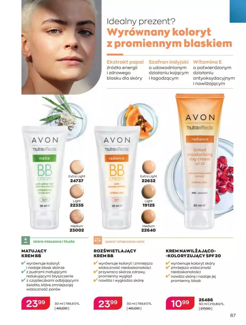 Gazetka promocyjna Avon - Katalog Avon 12/2021 kampania grudzień - ważna 01.12 do 31.12.2021 - strona 67 - produkty: Krem bb, Por, Szafran