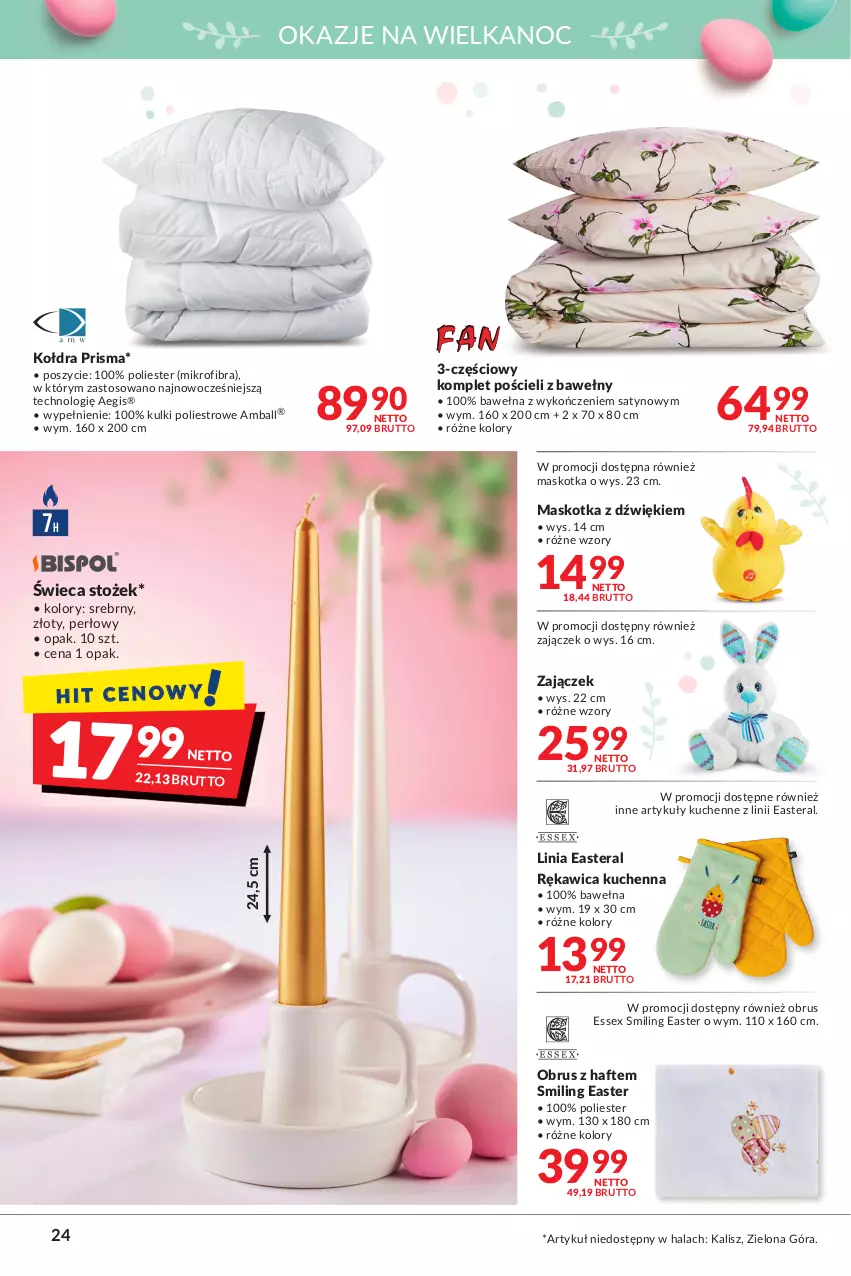 Gazetka promocyjna Makro - [Oferta promocyjna] Artykuły spożywcze i przemysłowe - ważna 05.04 do 18.04.2022 - strona 24 - produkty: AEG, Kołdra, Komplet pościeli, Obrus, Pościel, Rękawica kuchenna, Tera, Wełna