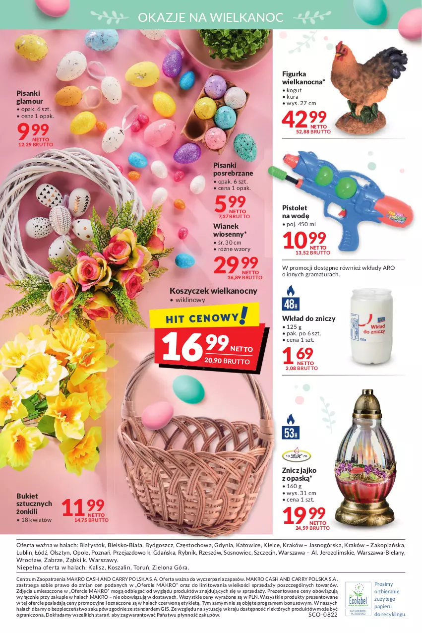 Gazetka promocyjna Makro - [Oferta promocyjna] Artykuły spożywcze i przemysłowe - ważna 05.04 do 18.04.2022 - strona 25 - produkty: Bukiet, Gra, Kogut, Kosz, Papier, Piec, Pistolet, Rama, Rum, Sanki, Sos, Szal, Znicz