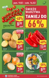 Gazetka promocyjna Aldi - Pełna oferta - Gazetka - ważna od 14.02 do 14.02.2026 - strona 2 - produkty: Cebula, Warzywa, Papryka, Ziemniaki, Szpic, Pomidory