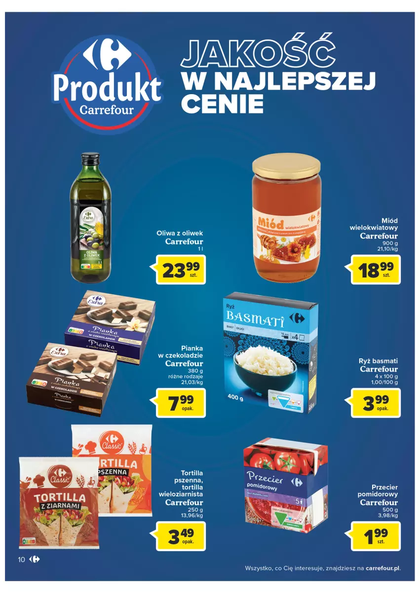 Gazetka promocyjna Carrefour - Gazetka Carrefour Zyskoteka - ważna 08.02 do 14.02.2022 - strona 10 - produkty: Oliwa z oliwek, Ryż, Ryż basmati, Tortilla