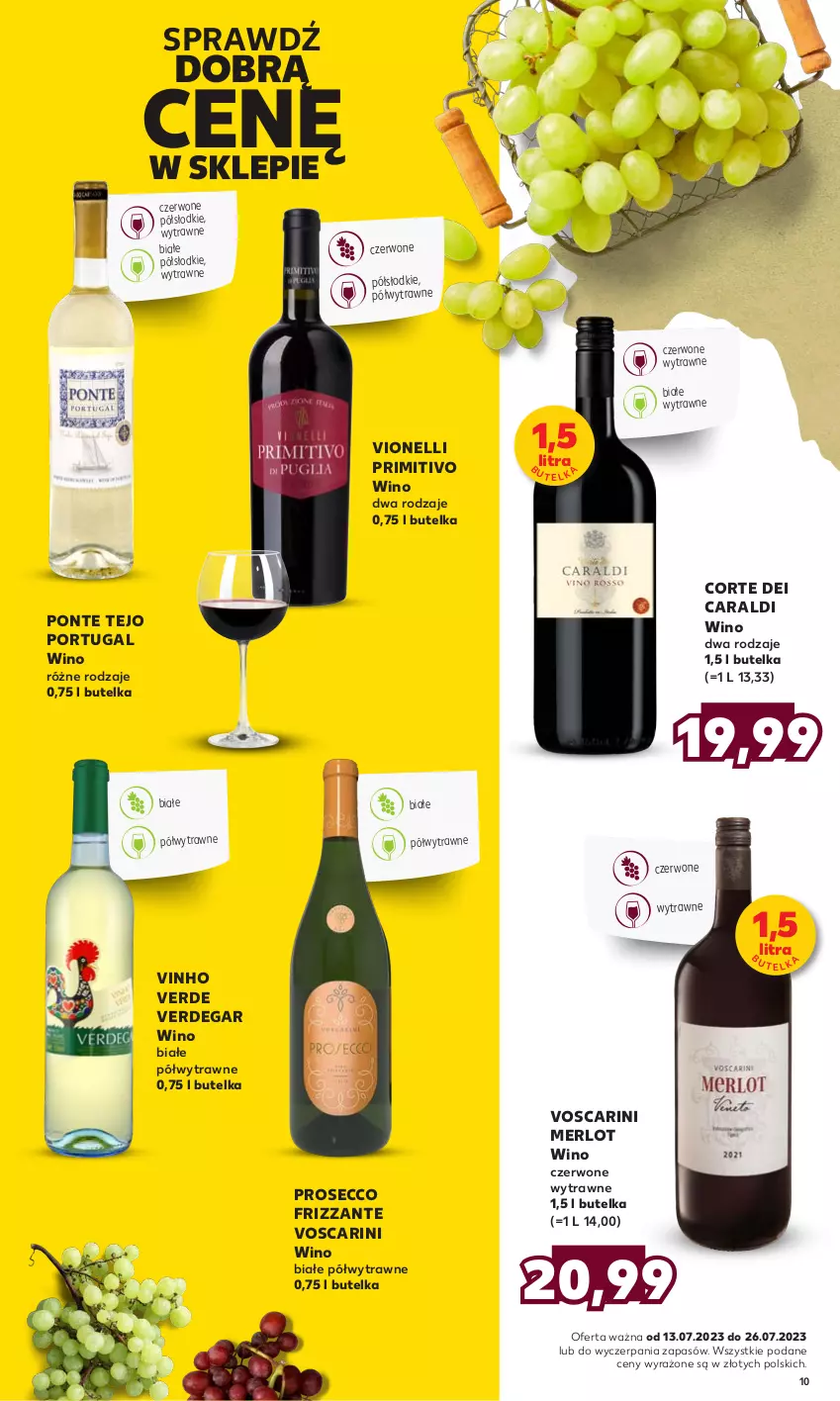 Gazetka promocyjna Kaufland - Barek Kauflandu - ważna 13.07 do 26.07.2023 - strona 10 - produkty: Dega, Merlot, Por, Prosecco, Wino, Wino białe