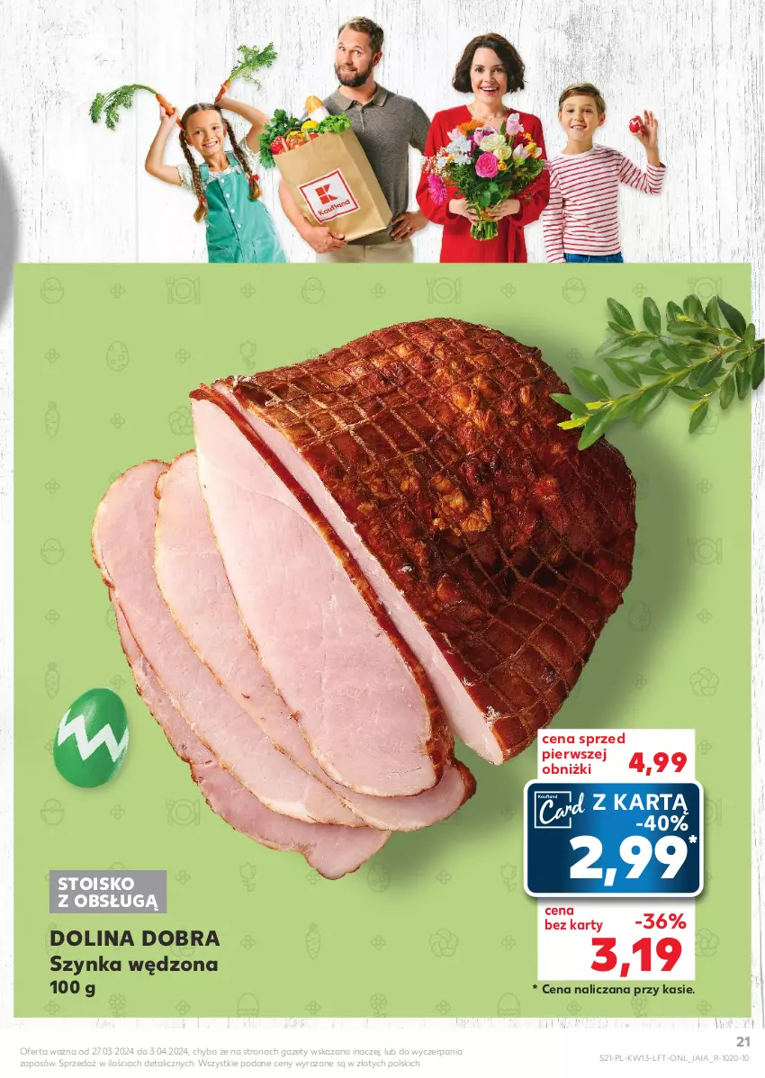 Gazetka promocyjna Kaufland - Gazetka tygodnia - ważna 27.03 do 03.04.2024 - strona 21 - produkty: Jaja, Szynka