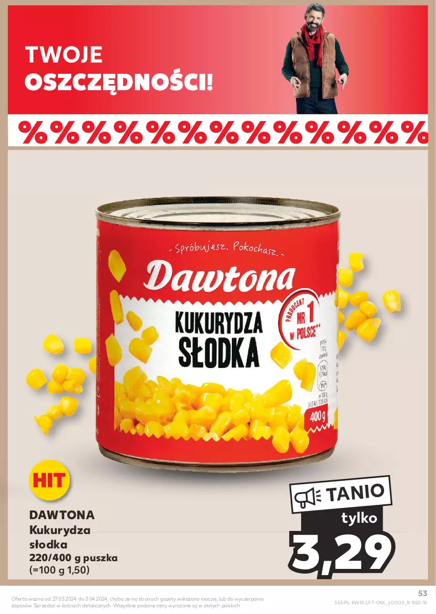 Gazetka promocyjna Kaufland - Gazetka tygodnia - ważna 27.03 do 03.04.2024 - strona 53 - produkty: Dawtona, Kukurydza, Sos