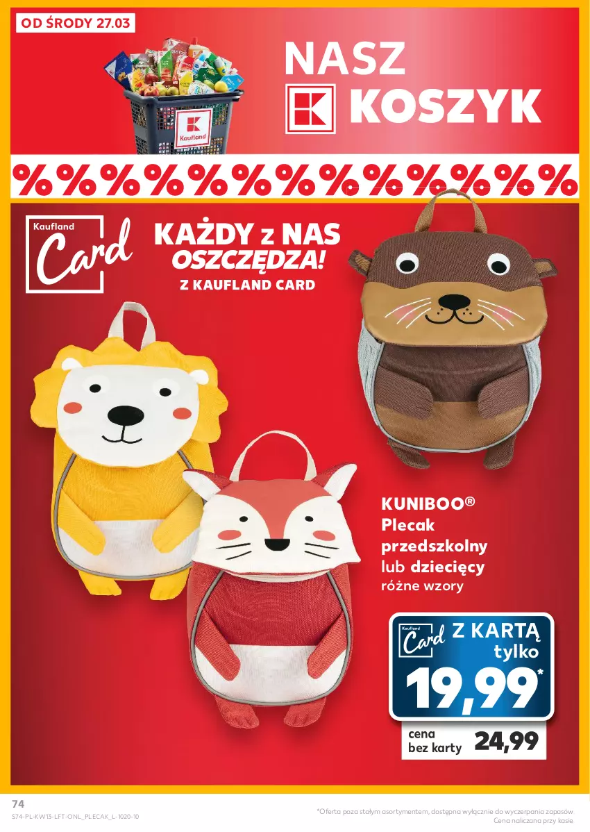 Gazetka promocyjna Kaufland - Gazetka tygodnia - ważna 27.03 do 03.04.2024 - strona 74 - produkty: Dzieci, Kosz, Plecak