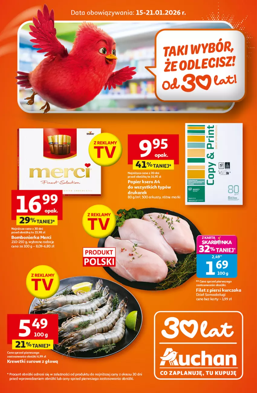 Gazetka promocyjna Auchan - Gazetka 30 Lat Supermarket Auchan Franczyza - ważna 15.01 do 21.01.2026 - strona 1
