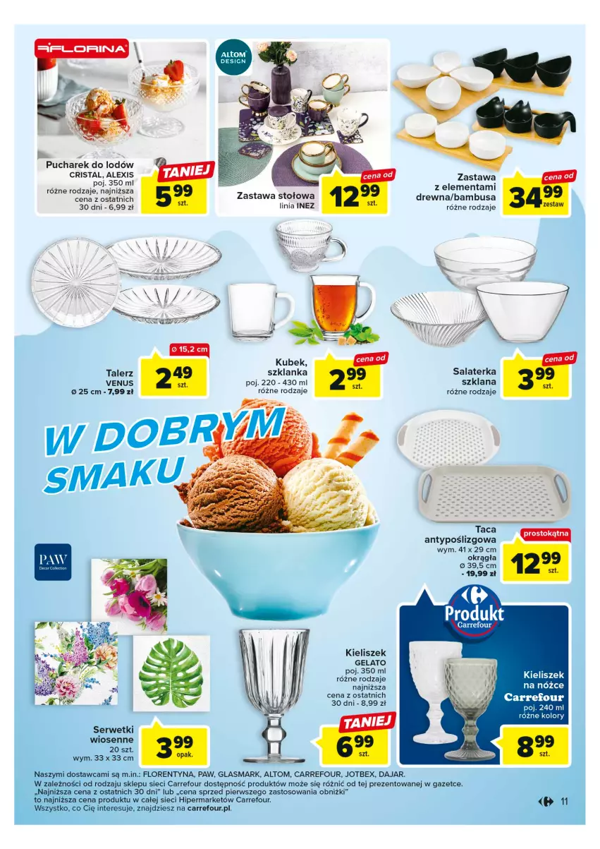 Gazetka promocyjna Carrefour - Gazetka Dla lodowych wyjadaczy - ważna 23.05 do 03.06.2023 - strona 11 - produkty: Kieliszek, Kubek, LANA, Salaterka, Ser, Serwetki, Szklanka, Talerz, Venus