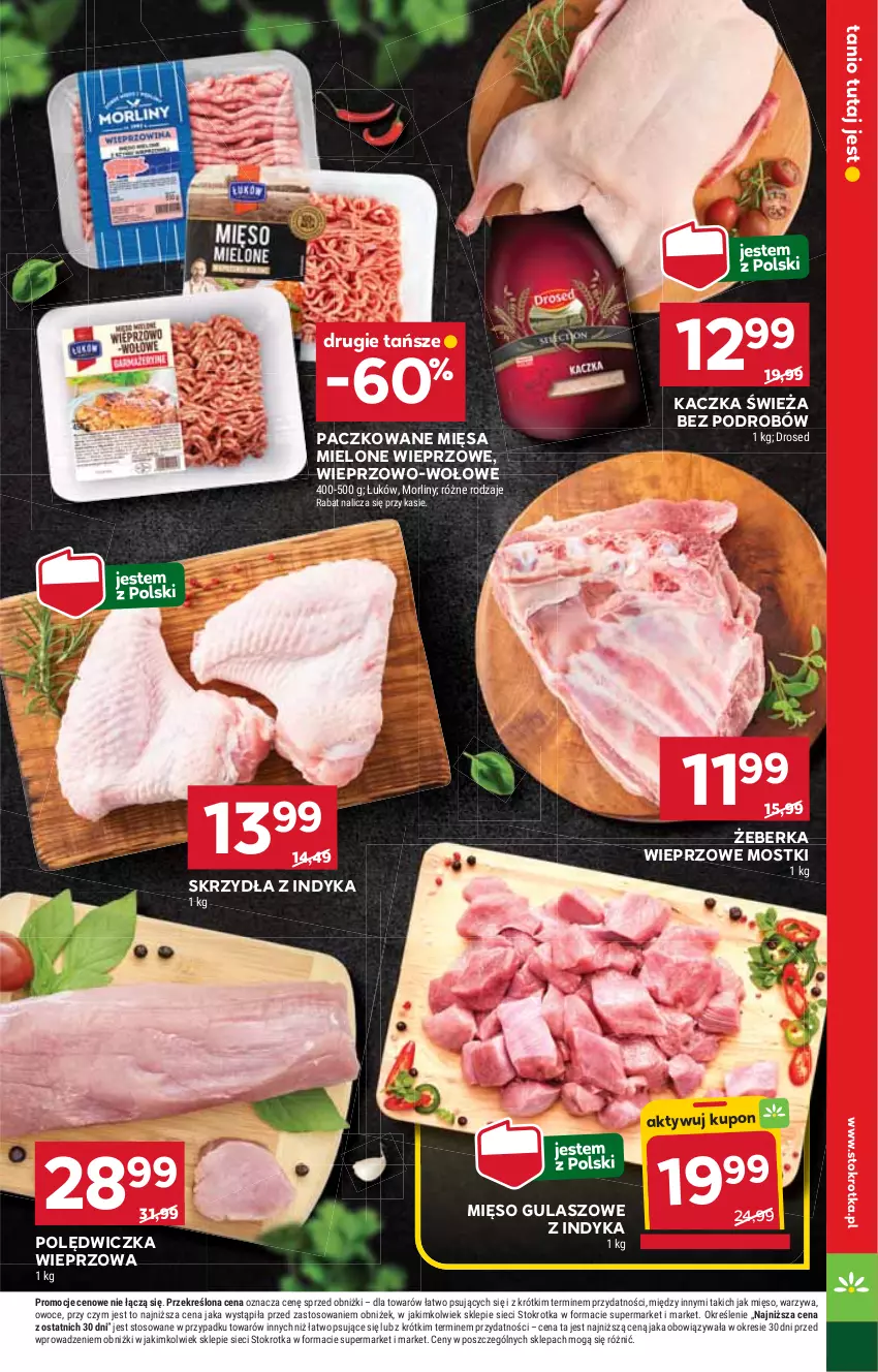 Gazetka promocyjna Stokrotka - Supermarket - ważna 30.10 do 05.11.2025 - strona 13 - produkty: Kaczka, Mięso, Morliny, Owoce, Polędwiczka wieprzowa, Warzywa