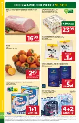 Gazetka promocyjna Stokrotka - Supermarket - Gazetka - ważna od 05.11 do 05.11.2025 - strona 2 - produkty: Tchibo, Warzywa, Gra, Papier, Jaja, Primavera, Kawa mielona, Kawa, Kaki, Wafle, Schab wieprzowy, Ręcznik, Prima, Foxy, Owoce, Woda, Mięso, Wafle tortowe
