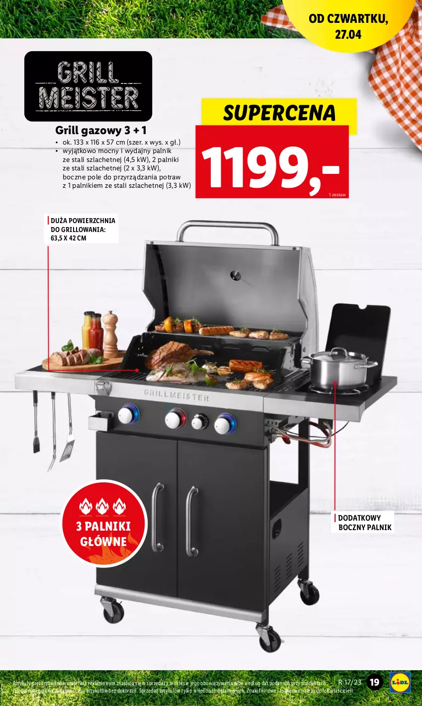 Gazetka promocyjna Lidl - GAZETKA - ważna 24.04 do 30.04.2023 - strona 23 - produkty: Grill, Grill gazowy