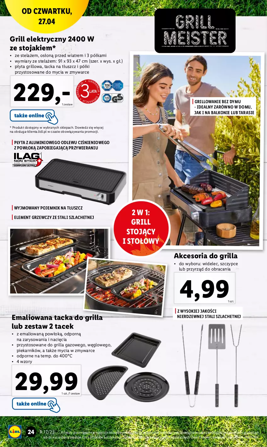 Gazetka promocyjna Lidl - GAZETKA - ważna 24.04 do 30.04.2023 - strona 28 - produkty: Grill, Piekarnik, Płyta, Pojemnik, Półka, Por, Sok, Stojak, Szczypce, Widelec