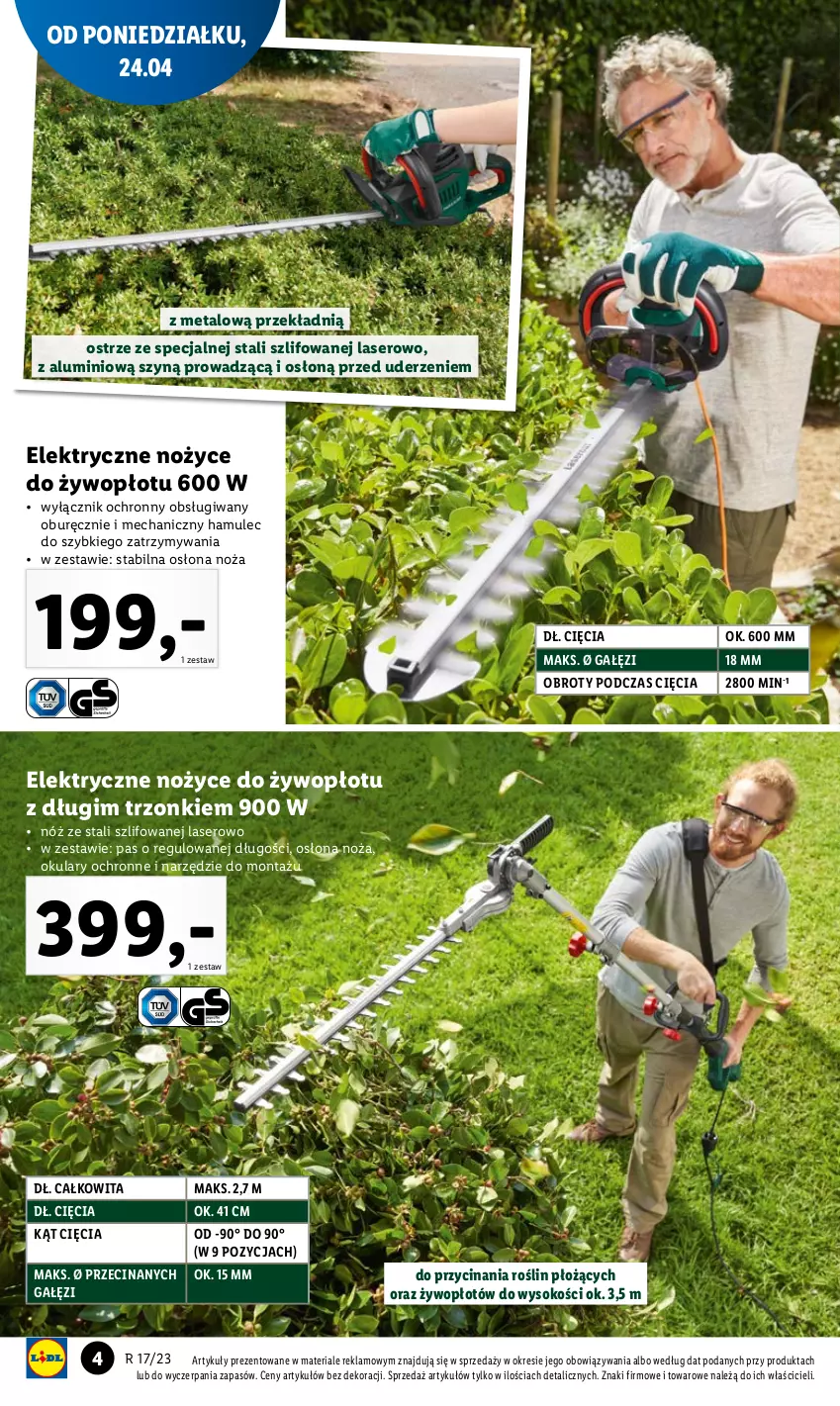 Gazetka promocyjna Lidl - GAZETKA - ważna 24.04 do 30.04.2023 - strona 6 - produkty: Mule, Noż, Nożyce, Okulary ochronne, Ser, Sok