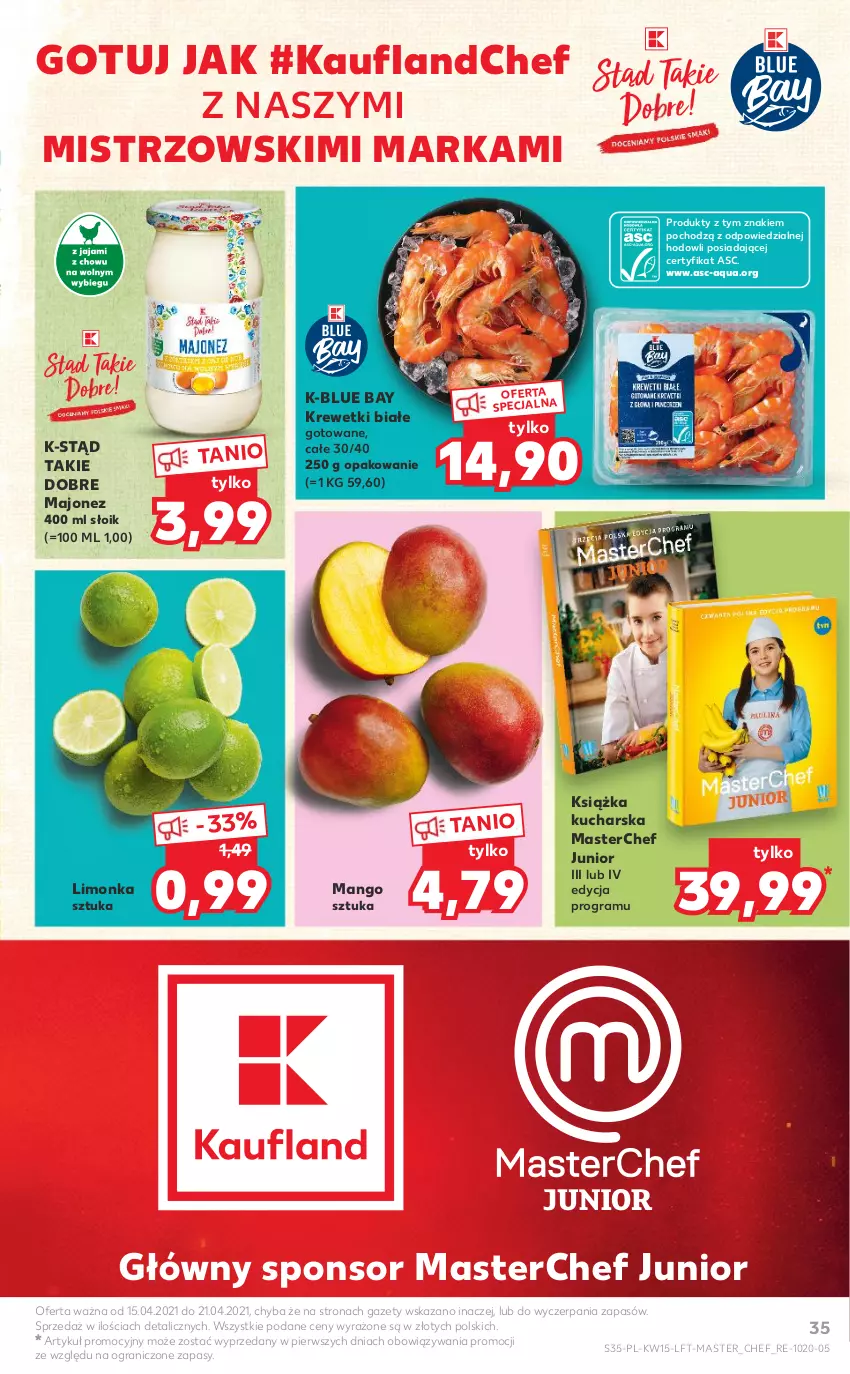 Gazetka promocyjna Kaufland - OFERTA TYGODNIA - ważna 15.04 do 21.04.2021 - strona 35 - produkty: Gra, Krewetki, Książka, Limonka, Majonez, Mango